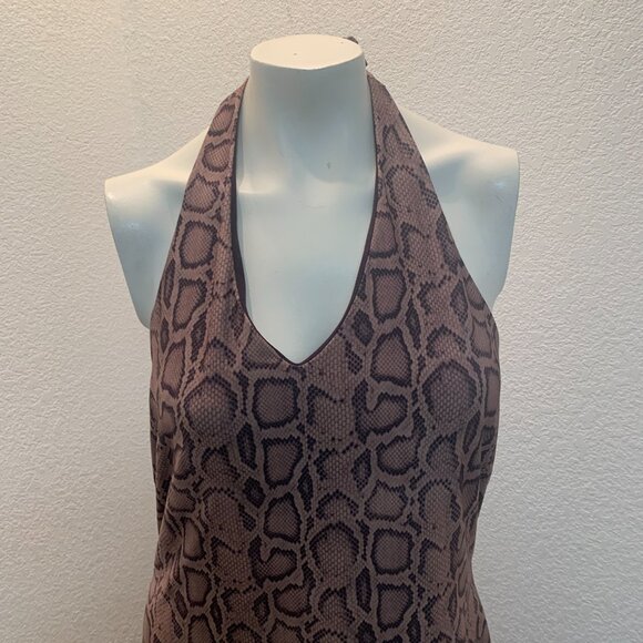 No Boundaries animal print halter dress size L juniors - Picture 2 of 9